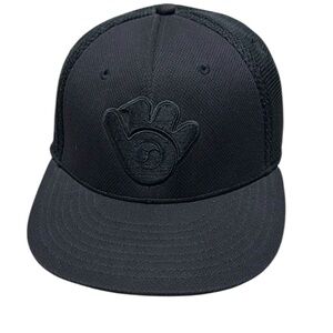 Milwaukee Brewers Charlie rose Black flex fitted hat L/XL